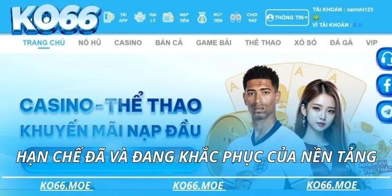 Hạn chế đã và đang khắc phục của nền tảng